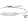 Bracciale Bambina Luca Barra In Acciaio Con Farfallina Viola E Piastra 5 - Verre Gioielli Bracciale Bambina Luca Barra In Acciaio Con Farfallina Viola E Piastra 1 Verre Gioielli - l'istituzione del gioiello