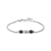 ProdottoBracciale Bimbo Luca Barra In Acciaio Con Pietre Nere 1 - Verre Gioielli Bracciale Bimbo Luca Barra In Acciaio Con Pietre Nere