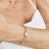 Bracciale Donna Boccadamo In Bronzo Placcato Oro Giallo Con Cristallo Rosa E Pesca 5 - Verre Gioielli Bracciale Donna Boccadamo In Bronzo Placcato Oro Giallo Con Cristallo Rosa E Pesca 1 Verre Gioielli - l'istituzione del gioiello