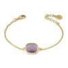 Bracciale Donna Boccadamo In Bronzo Placcato Oro Giallo Con Cristallo Viola