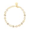 Bracciale Donna Brosway In Acciaio Placcato Oro Giallo 14 kt Con Cristalli Bianchi