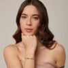 Bracciale Donna Brosway In Acciaio Placcato Oro Giallo 14 kt Con Cristalli Multicolor 1 Verre Gioielli - l'istituzione del gioiello