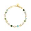 Bracciale Donna Brosway In Acciaio Placcato Oro Giallo 14 kt Con Cristalli Multicolor 1 - Verre Gioielli Bracciale Donna Brosway In Acciaio Placcato Oro Giallo 14 kt Con Cristalli Multicolor
