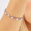Bracciale Donna Brosway In Argento 925 Con Cubic Zirconia Ametista Baguette E Cubic Zirconia Bianchi Quadrati Fancy 2 Verre Gioielli - l'istituzione del gioiello