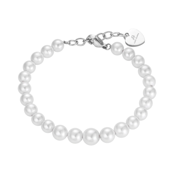 Bracciale Donna Luca Barra Con Perle Bianche