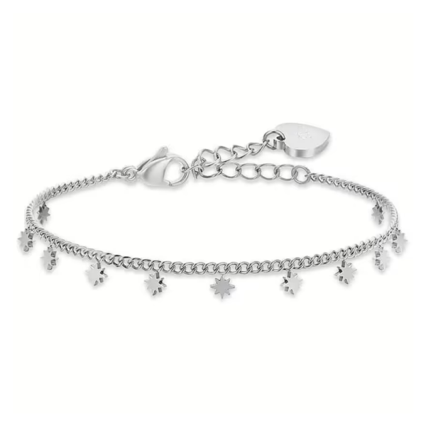 Bracciale Donna Luca Barra In Acciaio Con Stelle
