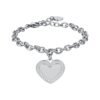Bracciale Donna Luca Barra In Acciaio Silver Con Cuore 4 - Verre Gioielli Bracciale Donna Luca Barra In Acciaio Silver Con Cuore E Cristalli Bianchi