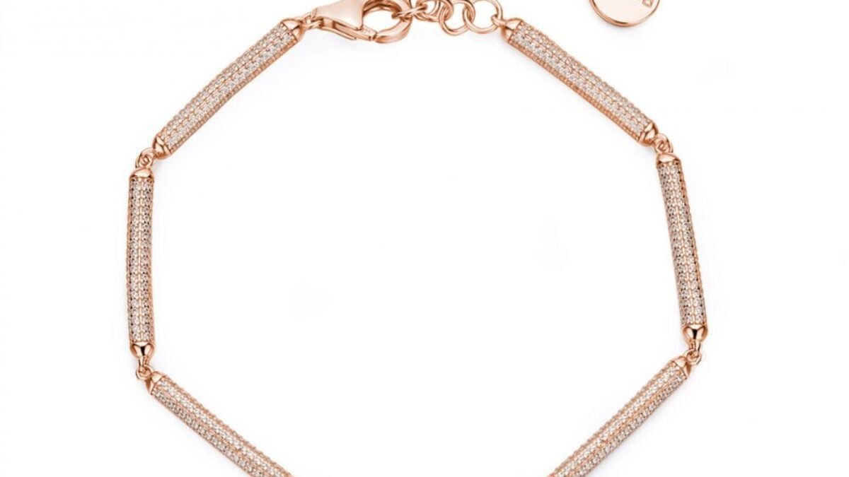 Philip Jones Bracciale Rigido ad Arco Placcato in Oro Creato con