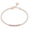 Bracciale Donna Stroili Tennis In Acciaio Rosato Con Cristalli Bianchi E Rosa