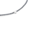 Bracciale Donna Tennis In Acciaio Con Cristalli Azzurri E Cuoricino 1 Verre Gioielli - l'istituzione del gioiello