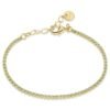 Bracciale Donna Tennis In Acciaio Dorato Con Cristalli Verdi 1 - Verre Gioielli Bracciale Donna Tennis In Acciaio Dorato Con Cristalli Verdi