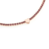 Bracciale Donna Tennis In Acciaio Rosato Con Cristalli Rosa E Cuoricino 2 Verre Gioielli - l'istituzione del gioiello