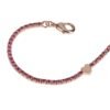 Bracciale Donna Tennis In Acciaio Rosato Con Cristalli Rosa E Cuoricino 1 Verre Gioielli - l'istituzione del gioiello