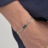 Bracciale Uomo Brosway In Acciaio Con Piastra E Zirconi Neri 1 Verre Gioielli - l'istituzione del gioiello