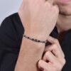 Bracciale Uomo Luca Barra In Acciaio Con Sfere In Agata Nera 5 - Verre Gioielli Bracciale Uomo Luca Barra In Acciaio Con Sfere In Agata Nera 1 Verre Gioielli - l'istituzione del gioiello
