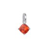 Charm Brosway In Argento 925 Con Cubic Zirconia Arancione Quadrato E Bianchi Fancy
