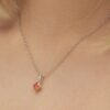 Charm Brosway In Argento 925 Con Cubic Zirconia Arancione Quadrato E Bianchi Fancy 2 Verre Gioielli - l'istituzione del gioiello