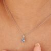 Charm Brosway In Argento 925 Con Cubic Zirconia Turchese Quadrato E Bianchi Fancy 2 Verre Gioielli - l'istituzione del gioiello