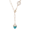 Collana Donna Boccadamo Cravattino In Bronzo Placcato Oro Giallo Con Pendente E Cristallo Blu E Zirconi Bianchi 2 - Verre Gioielli Collana Donna Boccadamo Cravattino In Bronzo Placcato Oro Giallo Con Pendente E Cristallo Blu E Zirconi Bianchi