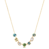 Collana Donna Brosway Girocollo In Acciaio Placcato Oro Giallo 14 kt Con Cristalli Multicolor