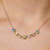 Collana Donna Brosway Girocollo In Acciaio Placcato Oro Giallo 14 kt Con Cristalli Multicolor 1 Verre Gioielli - l'istituzione del gioiello
