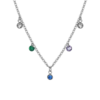 Collana Donna Luca Barra In Acciaio Con Cristalli Multicolor