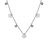 Collana Donna Luca Barra In Acciaio Con Cuori E Cristalli Bianchi 1 - Verre Gioielli Collana Donna Luca Barra In Acciaio Con Cuori E Cristalli Bianchi