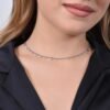 Collana Donna Luca Barra In Acciaio Con Rombi Pendenti 2 Verre Gioielli - l'istituzione del gioiello