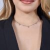 Collana Donna Luca Barra In Acciaio E Cristalli Rosa (1)