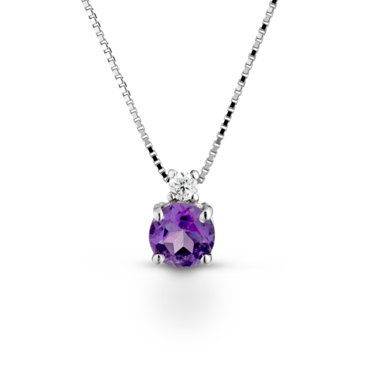 Collana Artigianale In Argento 925 Con Ametista Naturale – 18 Pollici, Fatta A Mano, Stile Etnico