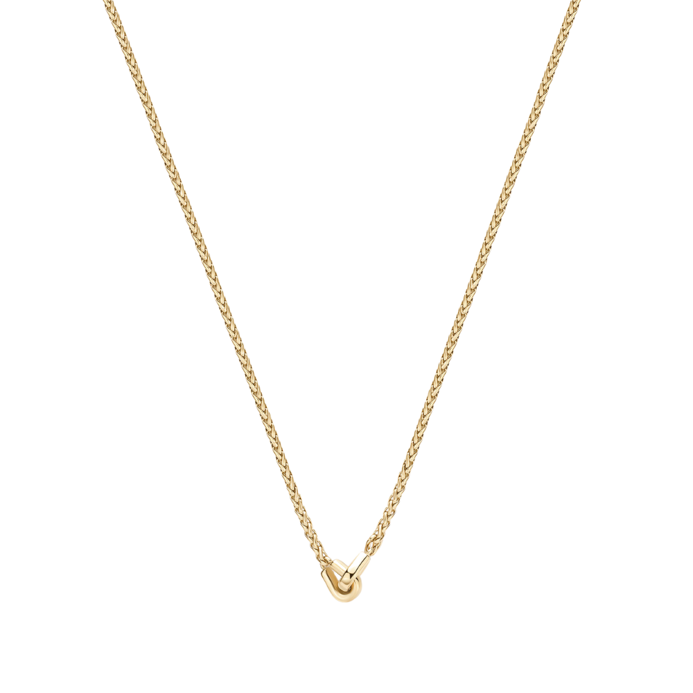 Collana Uomo 24'' 3mm Foxtail Placcata Oro 14k - Ottone Nickel-Free, NewAgeBling