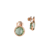 Orecchini Donna Boccadamo In Bronzo Rosato Con Cristallo Verde Ametista