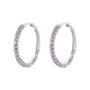 Orecchini Donna Brosway A Cerchietto In Acciaio E Cubic Zirconia Ametista 2 - Verre Gioielli Orecchini Donna Brosway A Cerchietto In Acciaio E Cubic Zirconia Ametista