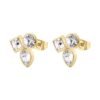 Orecchini Donna Brosway In Acciaio Placcato Oro Giallo 14 kt Con Cristalli Bianchi
