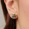 Orecchini Donna Brosway In Acciaio Placcato Oro Giallo 14 kt Con Cristalli Multicolor 2 Verre Gioielli - l'istituzione del gioiello