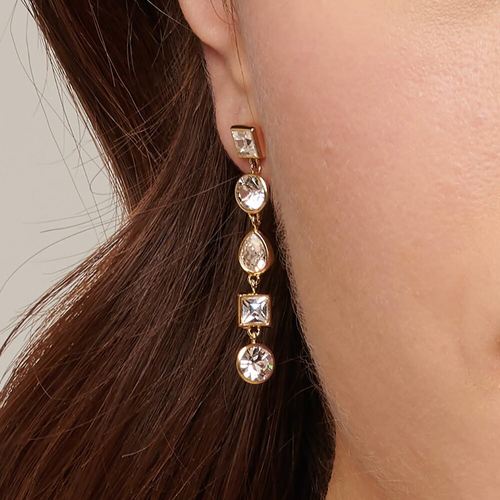 Orecchini di perle per donna, orecchini pendenti delicati in