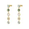 Orecchini Donna Brosway Pendenti In Acciaio Placcati Oro Giallo 14 Kt Con Cristalli Multicolor