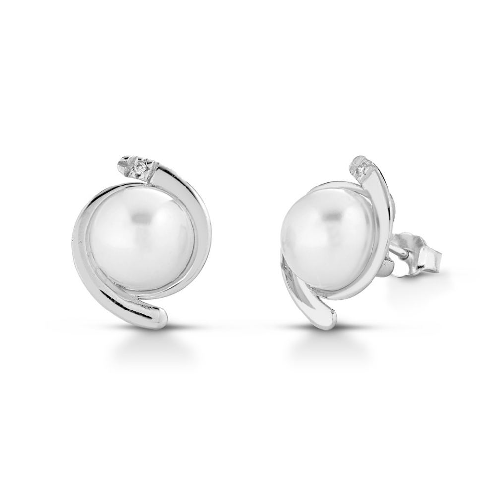 Orecchini A Cerchio BELLE & LILY In Oro Bianco 18K Con Cristalli Swarovski, Regalo Di Lusso Per Lei
