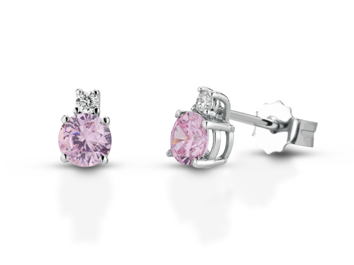 Pomellato Orecchini A Cerchio Iconic In Oro Rosa 18kt Con Diamanti Bianco 122110818