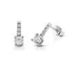 Orecchini Donna Pg Gioielli Punto Luce In Oro Bianco 18 Kt Con Diamanti 0.05 Ct