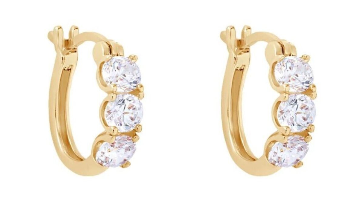 Orecchini a cerchio intrecciati in oro chunky per donne LILIE&WHITE, placcati in oro 14K, leggeri e lucidi, gioielli alla moda