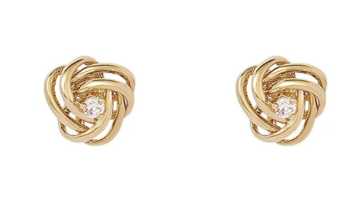 Oro Giallo Orecchini Cerchio Oro Bianco Stroili Orecchini Donna