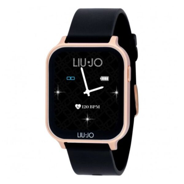 Orologio Smartwatch Donna Liu Jo Energy Voice In Acciaio Rosato E Silicone Nero