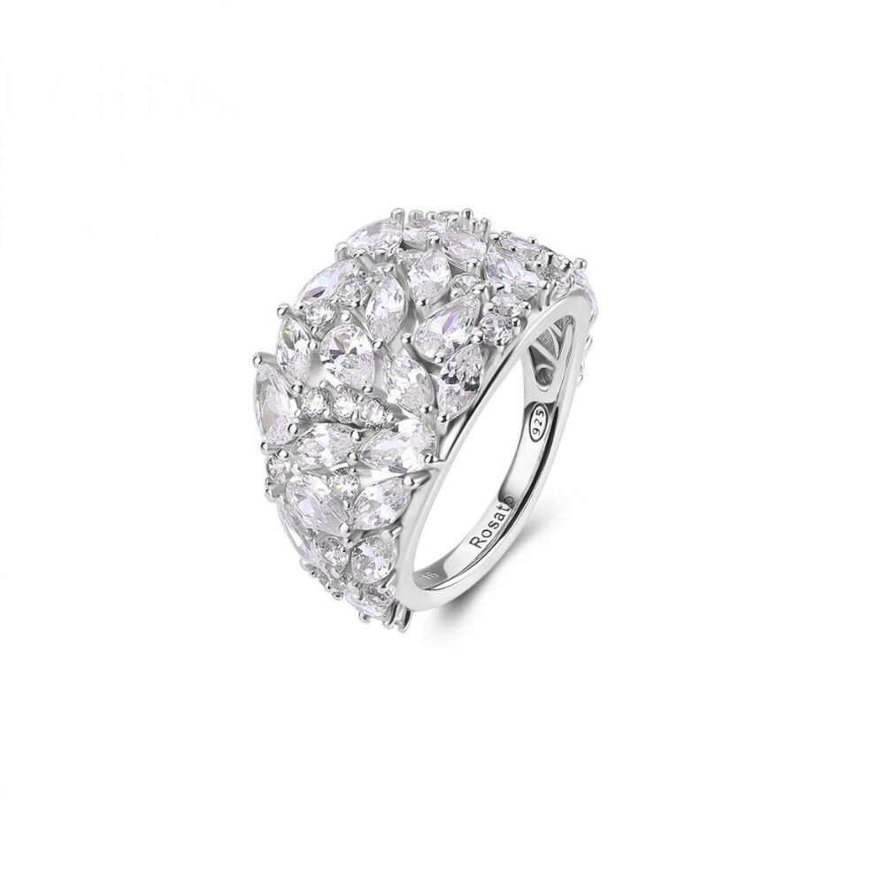 Anello Fascia zirconi in argento925 - Fada Gioielli
