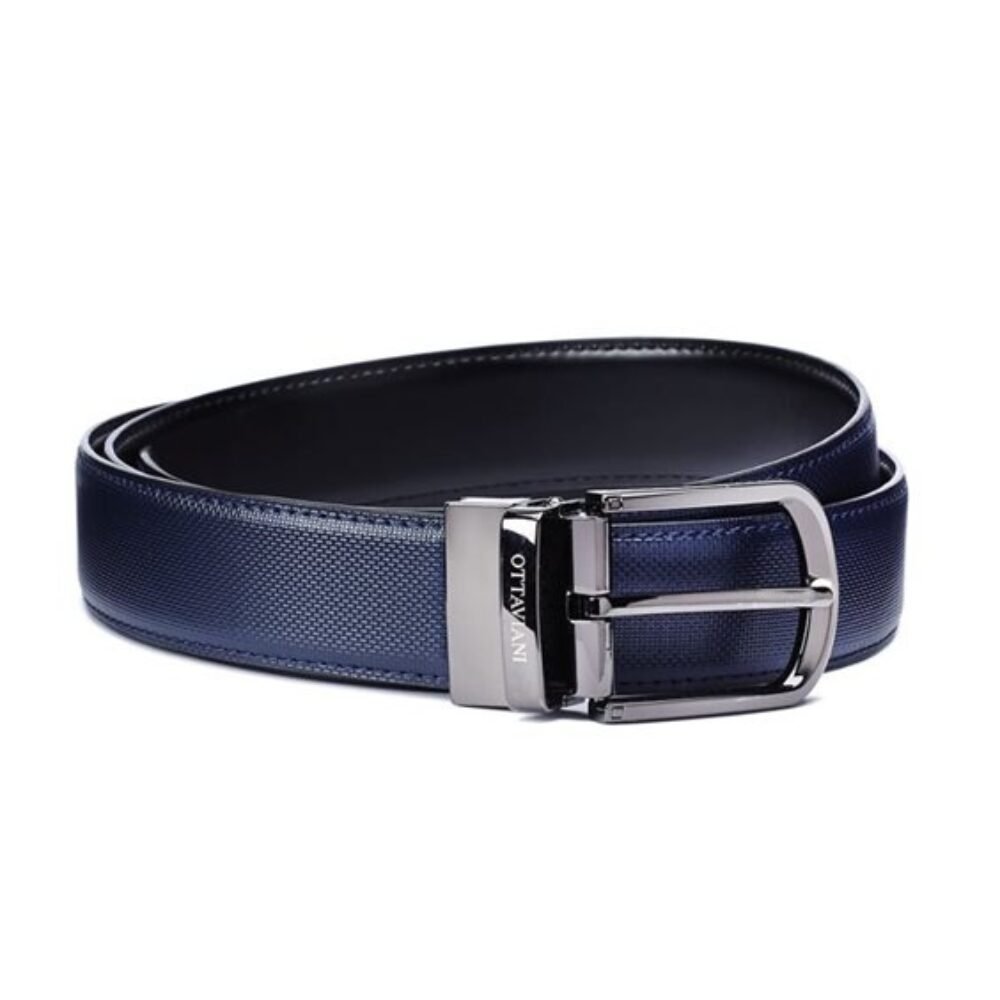 4US 4US - CINTURA IN PELLE PER UOMO - Cintura - navy blue/blu reale 4US 4US - CINTURA IN PELLE PER UOMO - Cintura - navy blue/blu reale