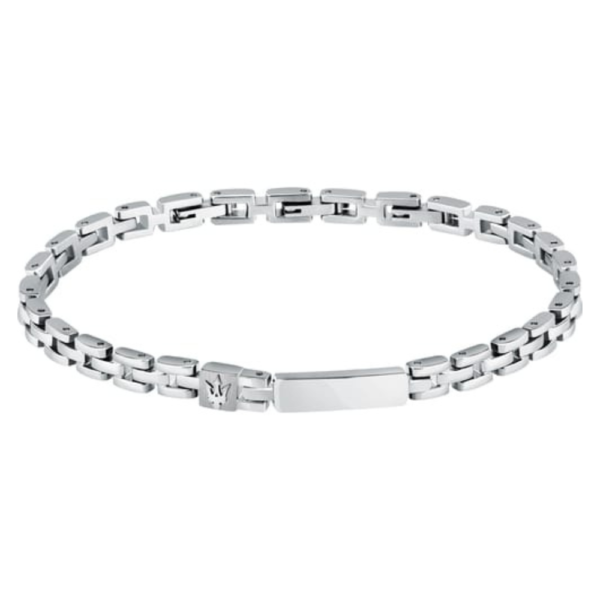 Bracciale Uomo Maserati In Acciaio Silver E Piastra