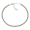 Bracciale Amen Tennis Unisex In Argento 925 Con Zirconi Neri 2 - Verre Gioielli Bracciale Amen Tennis Unisex In Argento 925 Con Zirconi Neri