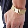 Bracciale Unisex Chicco Unoaerre In Bronzo E Placcatura Oro Giallo 1 Verre Gioielli - l'istituzione del gioiello