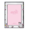 Cornice Portafoto Atelier Baby Rosa In Argento 999 Con Cavalluccio