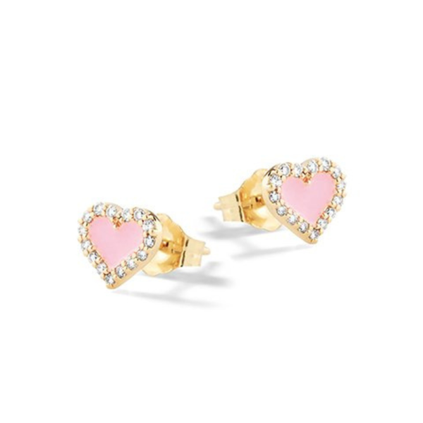 Orecchini A Perno In Argento 925 Placcato Oro Con Pietra Di Luna - 3mm, Con Chiusura A Farfalla
